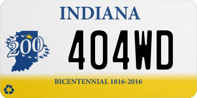 IN license plate 404WD