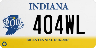 IN license plate 404WL