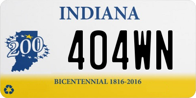 IN license plate 404WN