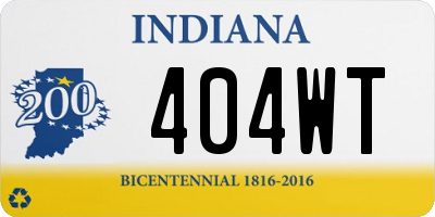 IN license plate 404WT