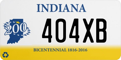 IN license plate 404XB