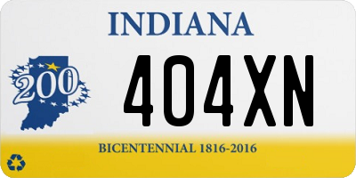 IN license plate 404XN