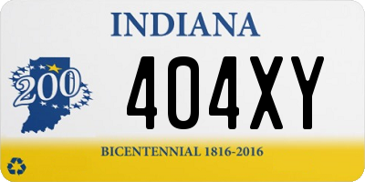 IN license plate 404XY