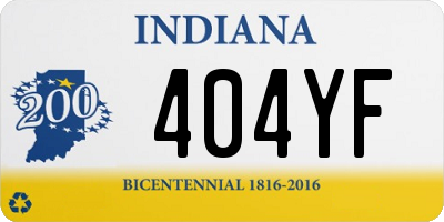 IN license plate 404YF