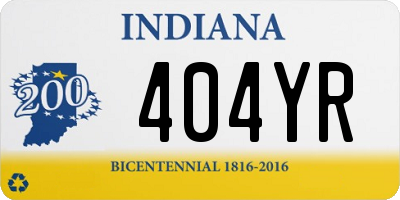 IN license plate 404YR