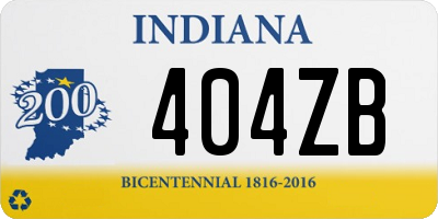 IN license plate 404ZB