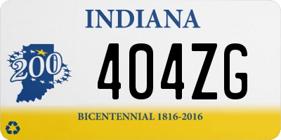 IN license plate 404ZG