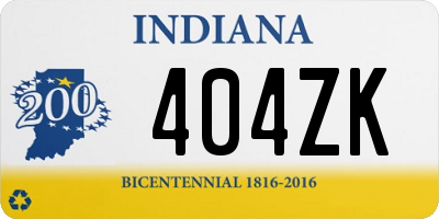 IN license plate 404ZK