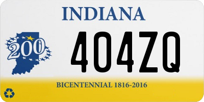 IN license plate 404ZQ