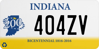 IN license plate 404ZV