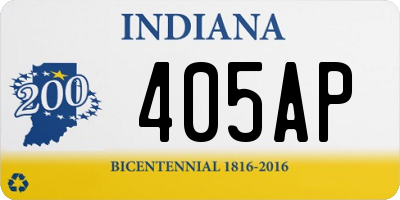 IN license plate 405AP