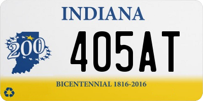 IN license plate 405AT