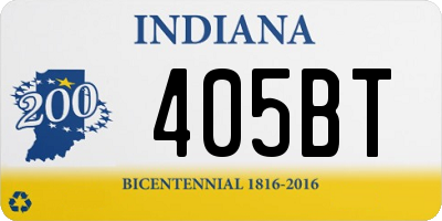 IN license plate 405BT
