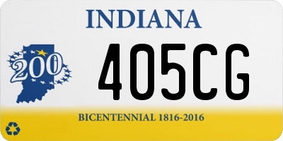 IN license plate 405CG