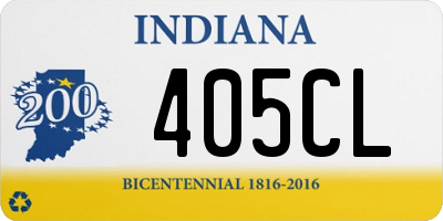 IN license plate 405CL