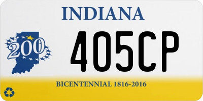 IN license plate 405CP