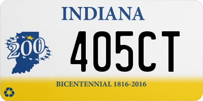 IN license plate 405CT