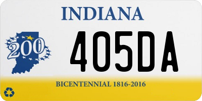 IN license plate 405DA