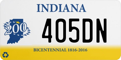 IN license plate 405DN