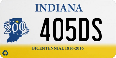 IN license plate 405DS