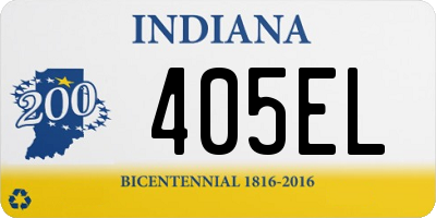 IN license plate 405EL