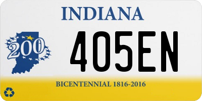 IN license plate 405EN