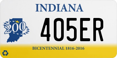 IN license plate 405ER