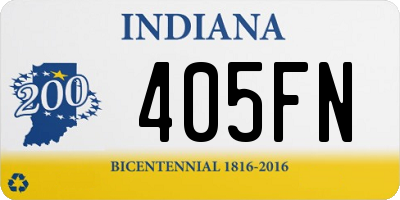 IN license plate 405FN