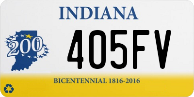 IN license plate 405FV