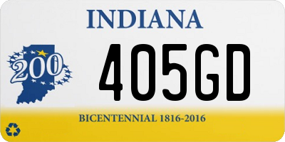 IN license plate 405GD