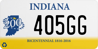 IN license plate 405GG