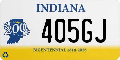 IN license plate 405GJ