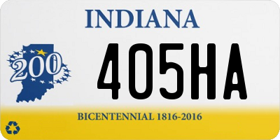 IN license plate 405HA