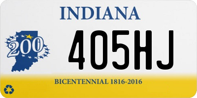 IN license plate 405HJ