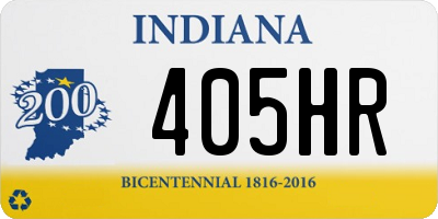 IN license plate 405HR