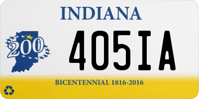 IN license plate 405IA