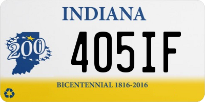IN license plate 405IF