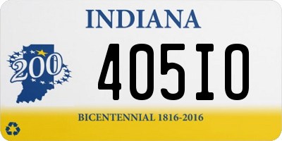 IN license plate 405IO