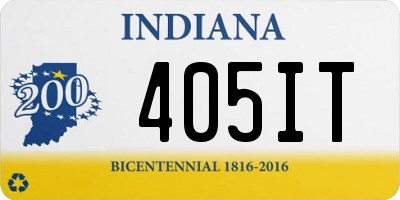 IN license plate 405IT