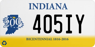 IN license plate 405IY