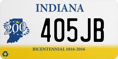 IN license plate 405JB