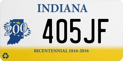 IN license plate 405JF