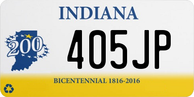 IN license plate 405JP