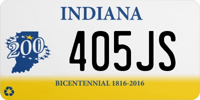 IN license plate 405JS