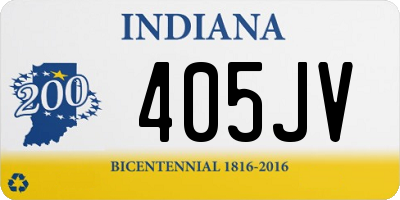 IN license plate 405JV