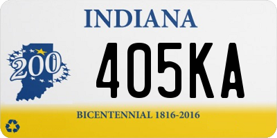 IN license plate 405KA