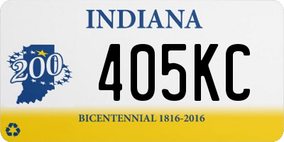 IN license plate 405KC