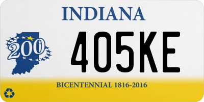 IN license plate 405KE