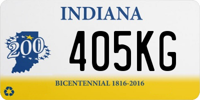 IN license plate 405KG