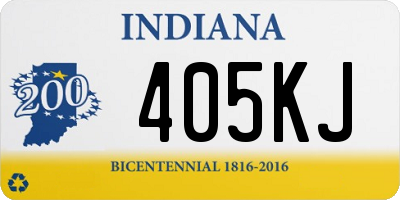 IN license plate 405KJ